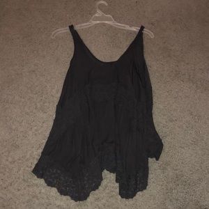 Dark Grey Lacey tank top